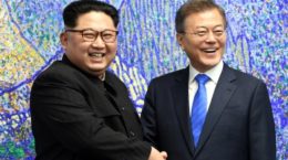 Kim Jong Un and Moon Jae-in