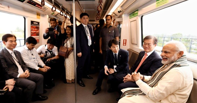 Modi in Delhi Metro