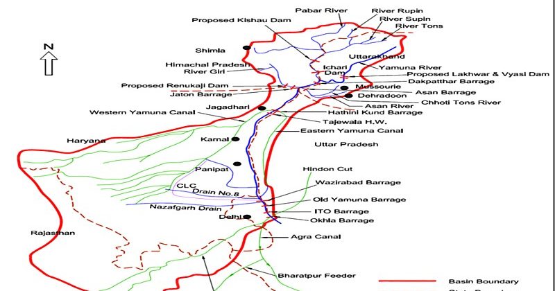 Upper Yamuna Basin Map