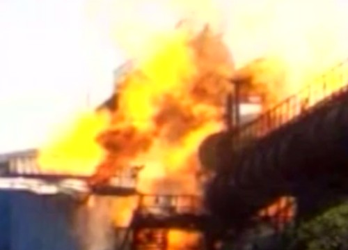 Fire Bhilai Steel Plant TV photo