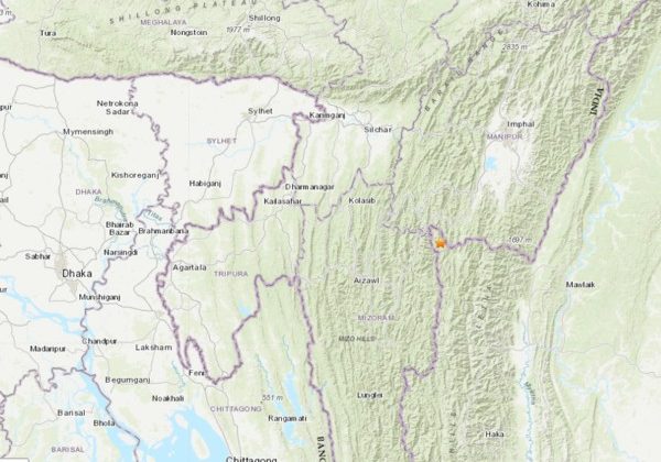 Mizoram hit earthquake