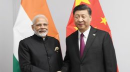 Modi meeting the President of the People’s Republic of China, Mr. Xi Jinping