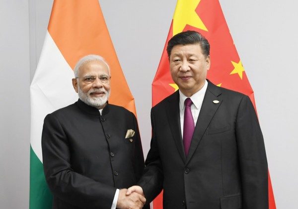 Modi meeting the President of the People’s Republic of China, Mr. Xi Jinping