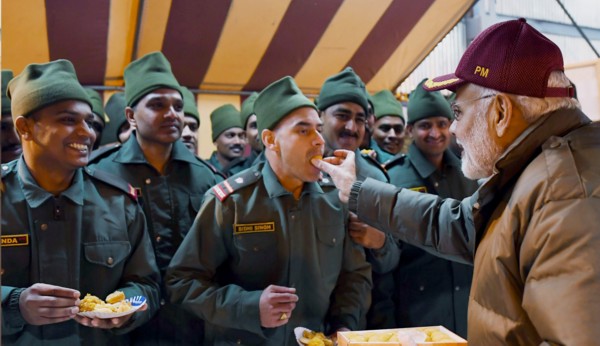 Modi celebrating Diwali with awans