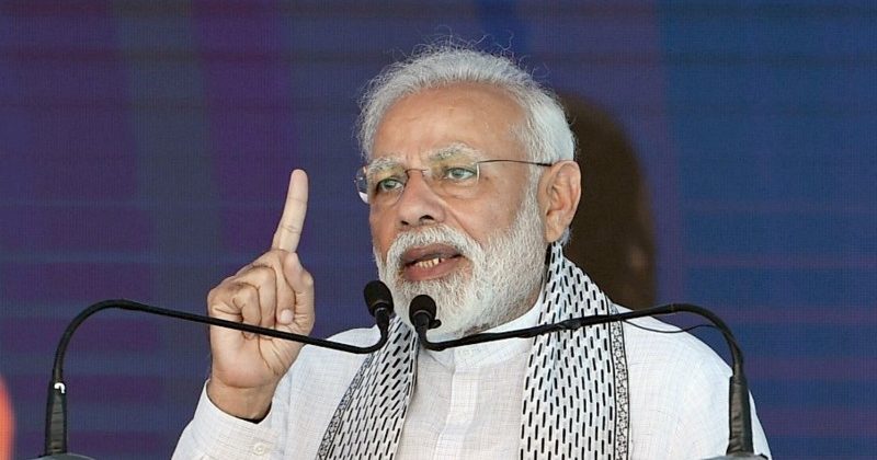 Modi addressing on Pulwama attack