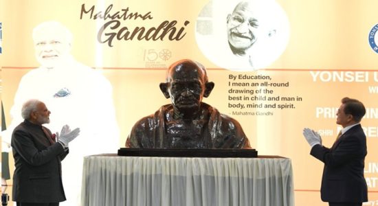 Gandhi statue, Yonsei university