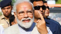 Modi Casting vote at Ranip Booth