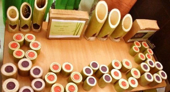 बांस के लैंप