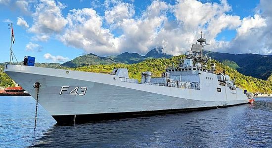 INS Trishul visited port Anjouan