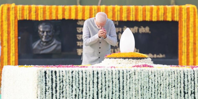 PM pays floral tributes at Atalji's Samadhi