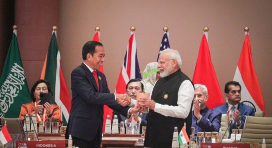 a symbolic Tree Plantation ceremony at the Bharat Mandapam