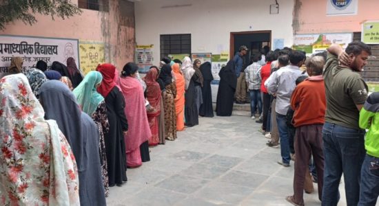 Queues for voting at Hawamahal assembly seat of Jaipur