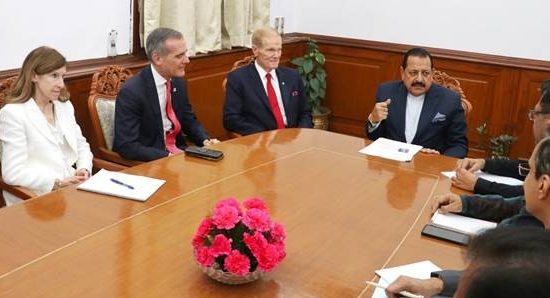 Congratulated Dr. Jitendra Singh for landing Chandrayaan-3 on the Moon