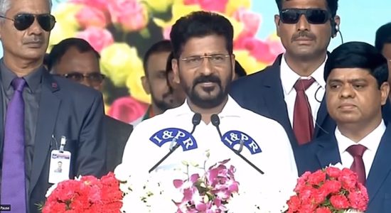 Congress leader Revanth Reddy takes oath as Chief Minister of Telangana