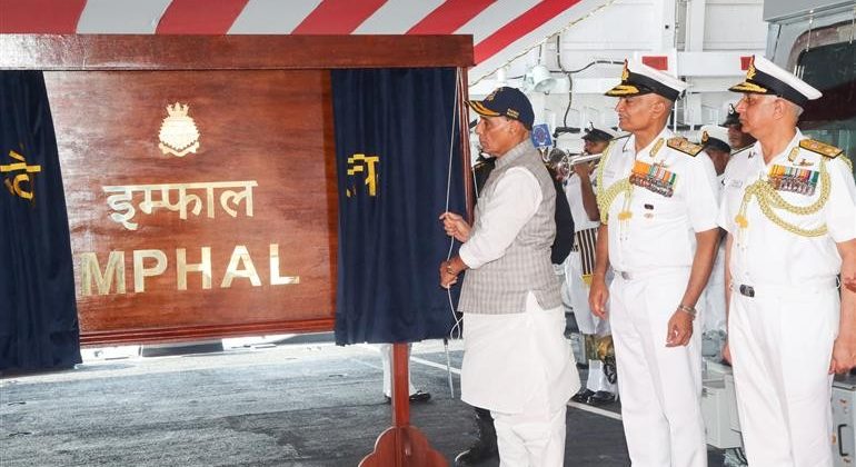 Stealth Guided Missile Destroyer INS Imphal inducted into Navy