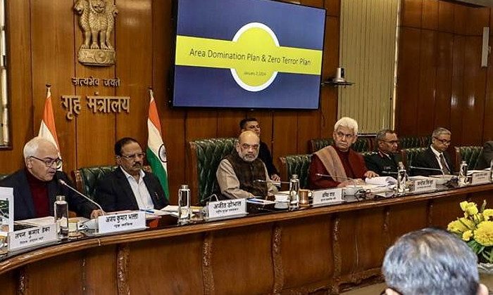 Amit Shah reviews plan to end terrorism in Jammu and Kashmir