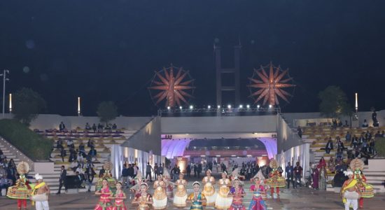 Garba dance presentation on the theme of traditional culture of Gujarat