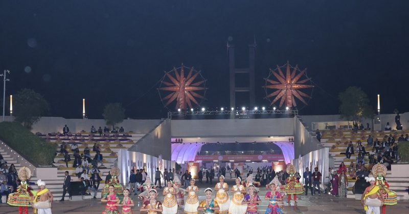 Garba dance presentation on the theme of traditional culture of Gujarat