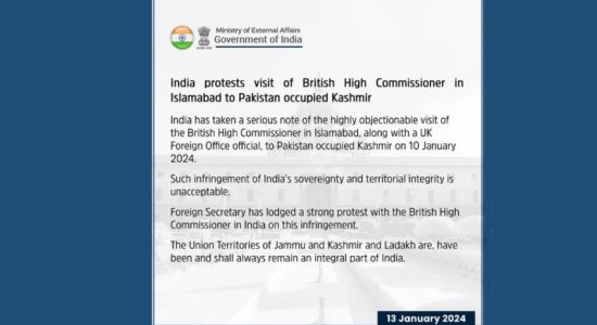 India protests British High Commissioner's visit to Pakistan-occupied Kashmir in Islamabad
