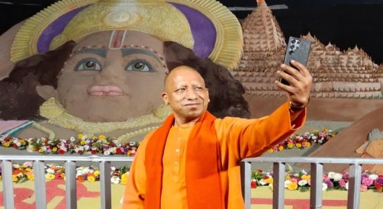 Patnaik made 23 feet high figure of Lord Shri Ram with sand sculpture