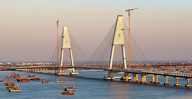 the longest cable bridge Sudarshan Setu