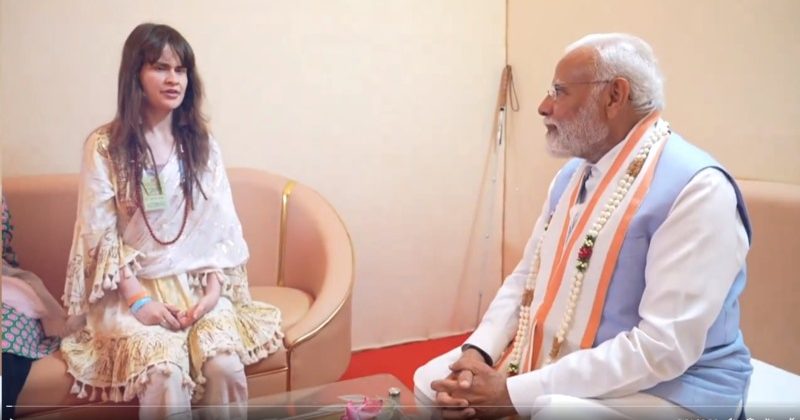 Modi met German devotional singer Cassandra Mae Spittmann