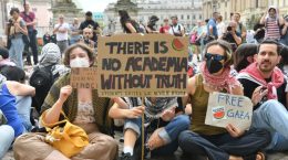 Dozens join pro-Palestinian demonstration at Berlin university