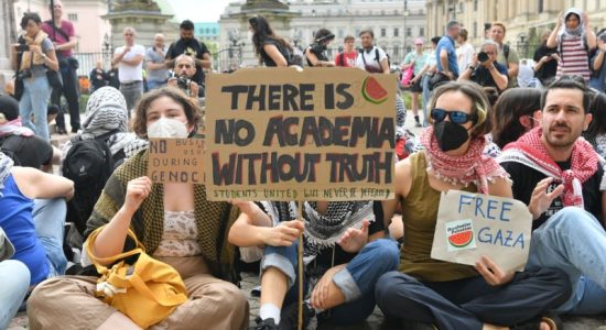 Dozens join pro-Palestinian demonstration at Berlin university