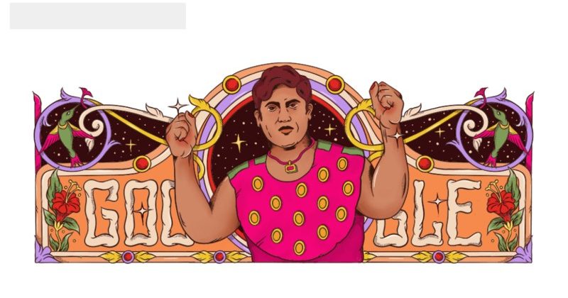Google's doodle on India's first professional female wrestler Hamida Banu