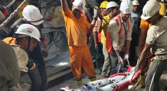 Hindustan Copper Limited officials were safely evacuated from the mine