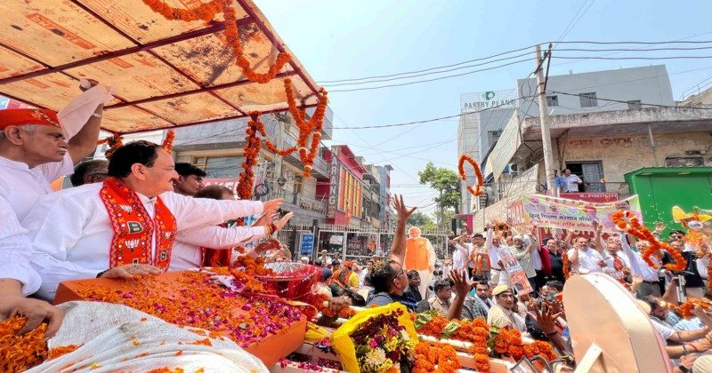 Nadda road show in Rohtak and Jind, Haryana