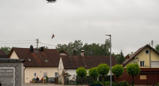 Germany flooded, helicopter rescue operations, prison evacuated