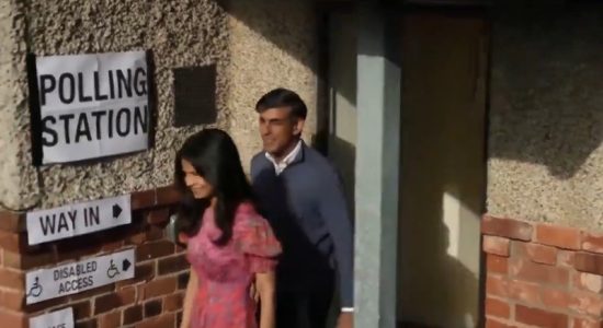 Rishi Sunak casts his vote in Yorkshire constituency