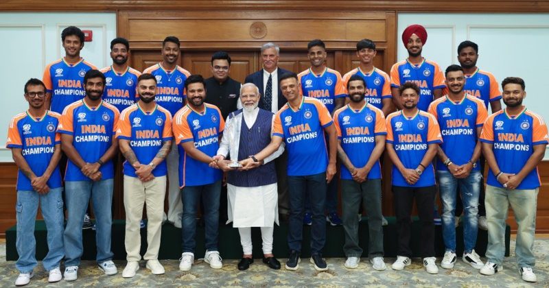 Modi meets ICC T20 World Cup winning team