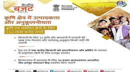 Rs 1.52 lakh crore for agriculture and allied sectors