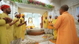 Yogi Adityanath in Ayodhya on his 53rd birthday
