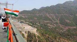 Tricolour flies proudly on Chenab Rail Bridge