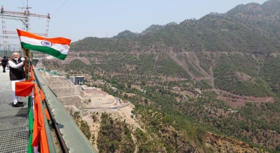 Tricolour flies proudly on Chenab Rail Bridge