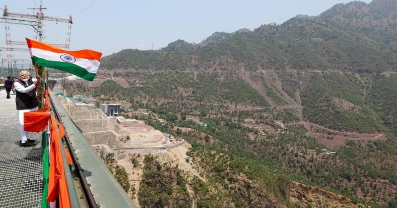 Tricolour flies proudly on Chenab Rail Bridge