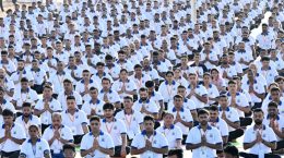 Lakhs of people participated in yoga sessions across the country