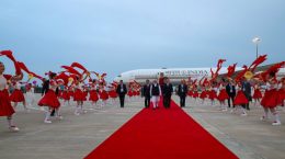 Grand red carpet welcome for Prime Minister in China