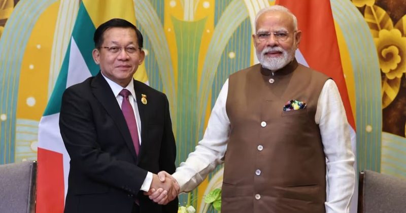 PM Modi meets Myanmar's General Hlaing