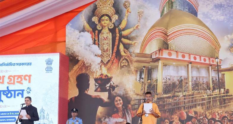 First BJP Government in West Bengal, Suvendu Adhikari Sworn in as Chief Minister