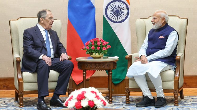 Russian Foreign Minister Lavrov Meets Prime Minister Modi