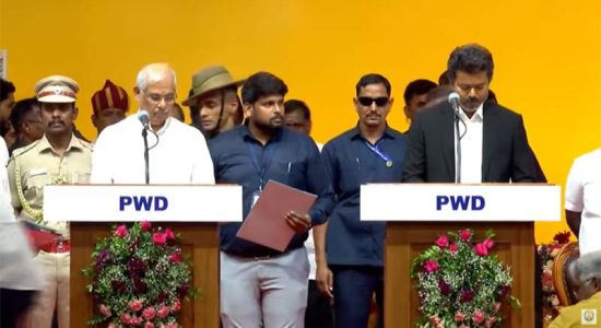 C. Joseph Vijay Sworn in as Chief Minister of Tamil Nadu