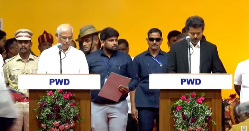 C. Joseph Vijay Sworn in as Chief Minister of Tamil Nadu