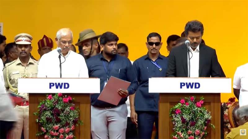 C. Joseph Vijay Sworn in as Chief Minister of Tamil Nadu