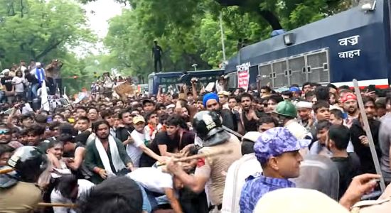 Lakhs of students and youth staged an unprecedented protest near Parliament in Delhi